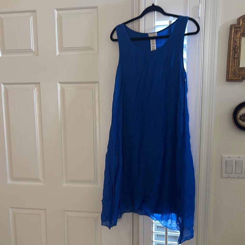 Tommy Bahama Asymmetrical Blue Dress